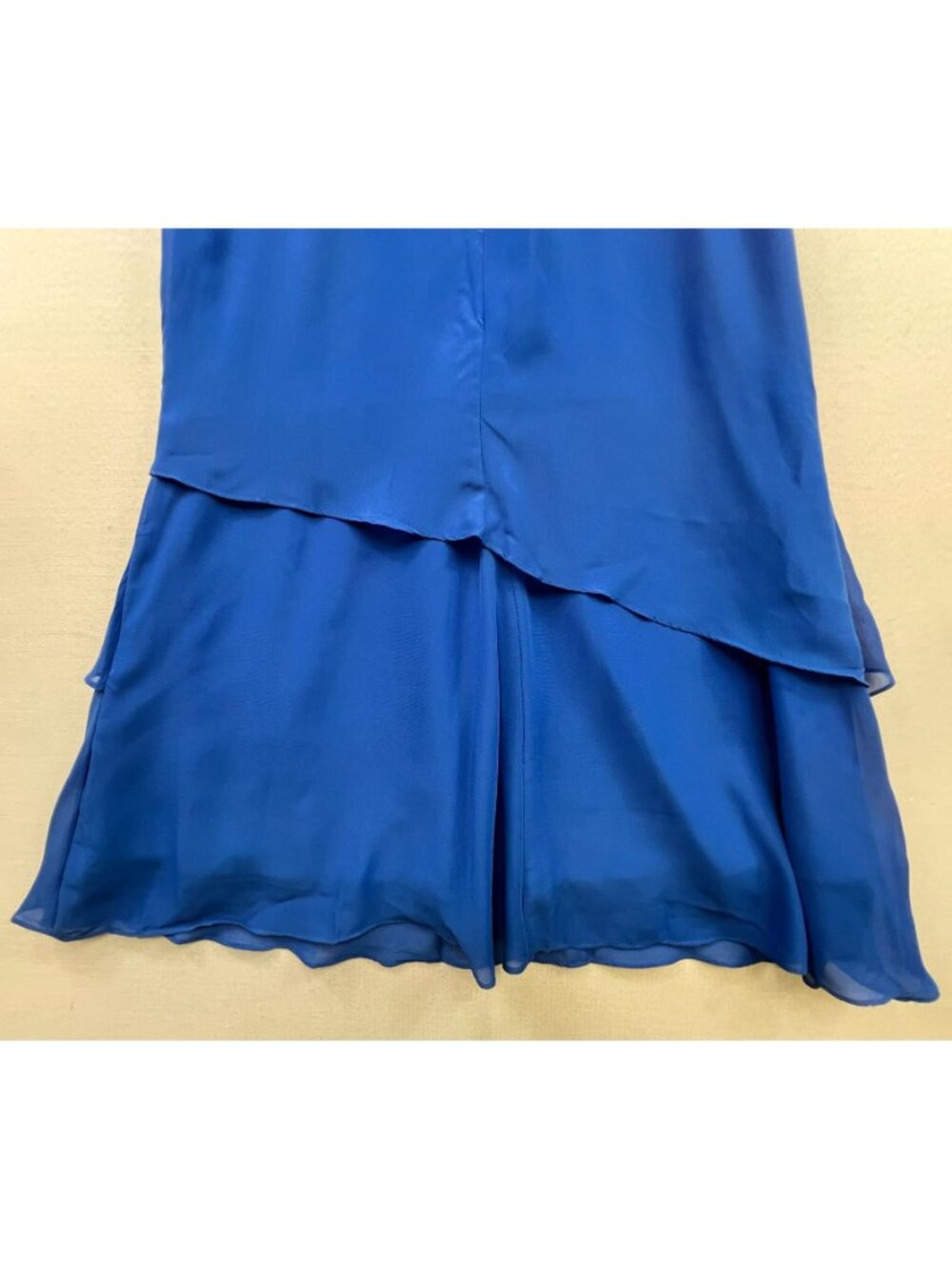 Lavetir Womens Sleeveless Tiered Chiffon Midi Formal Dress Size 12 Royal Blue - Picture 11 of 13